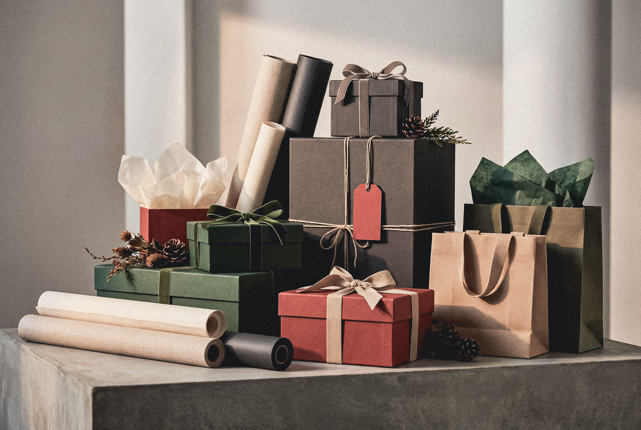 Firefly_Create a contemporary, design-forward gift packaging scene with a premium urban edito 400160