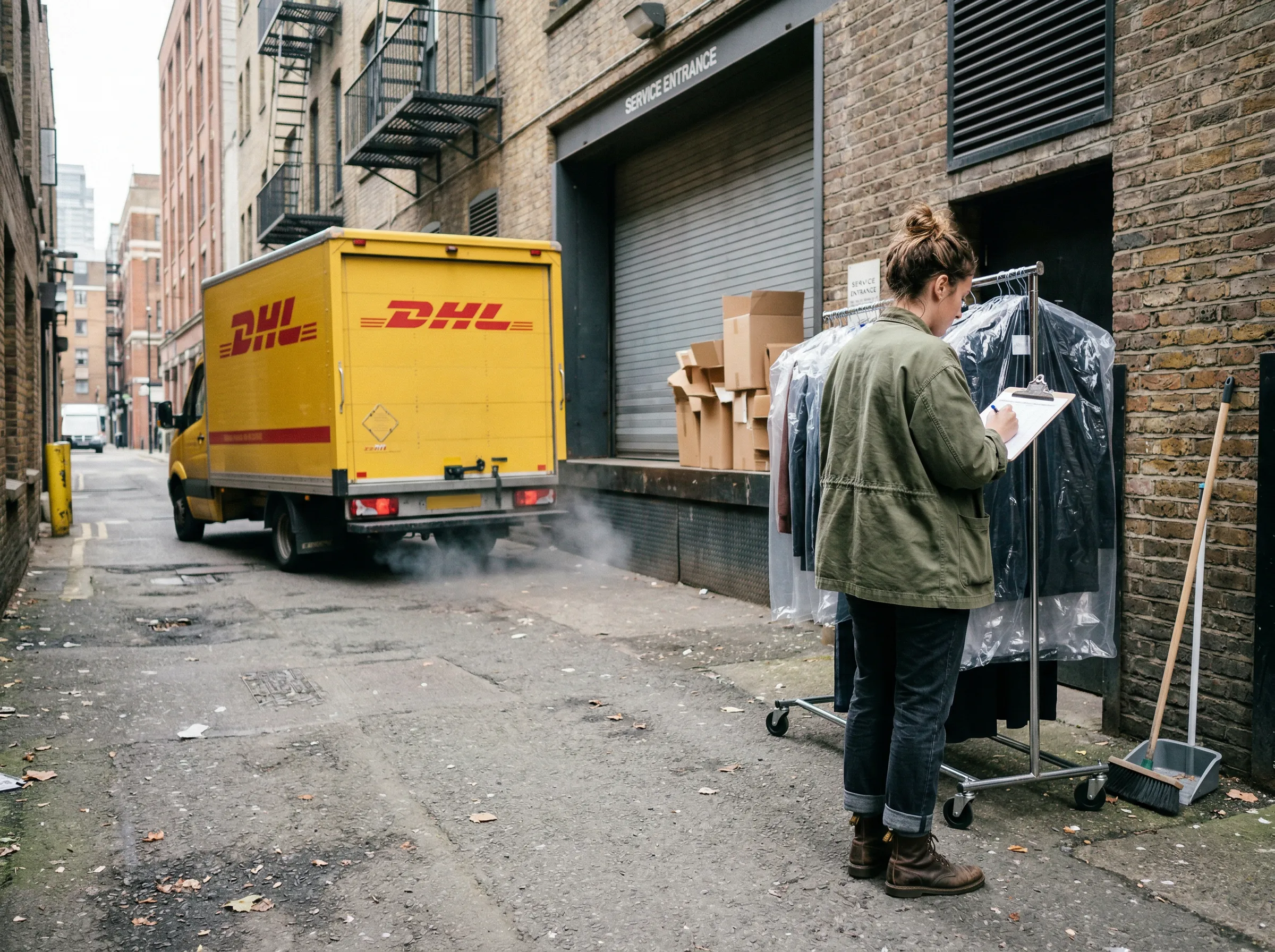 Firefly_Gemini Flash_A full colour contemporary urban fashion retail photograph. Shot from the back entran 415161