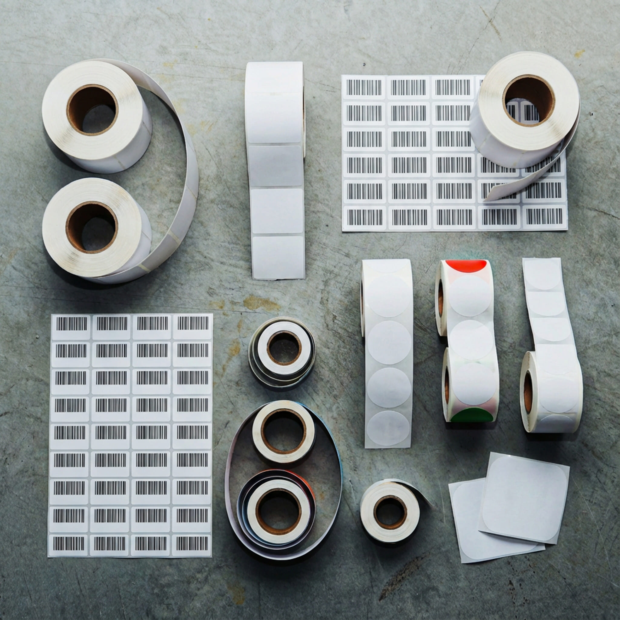 Firefly_Gemini Flash_Prompt__Create a product category image for “Stickers and Labels” in the same visual  678882